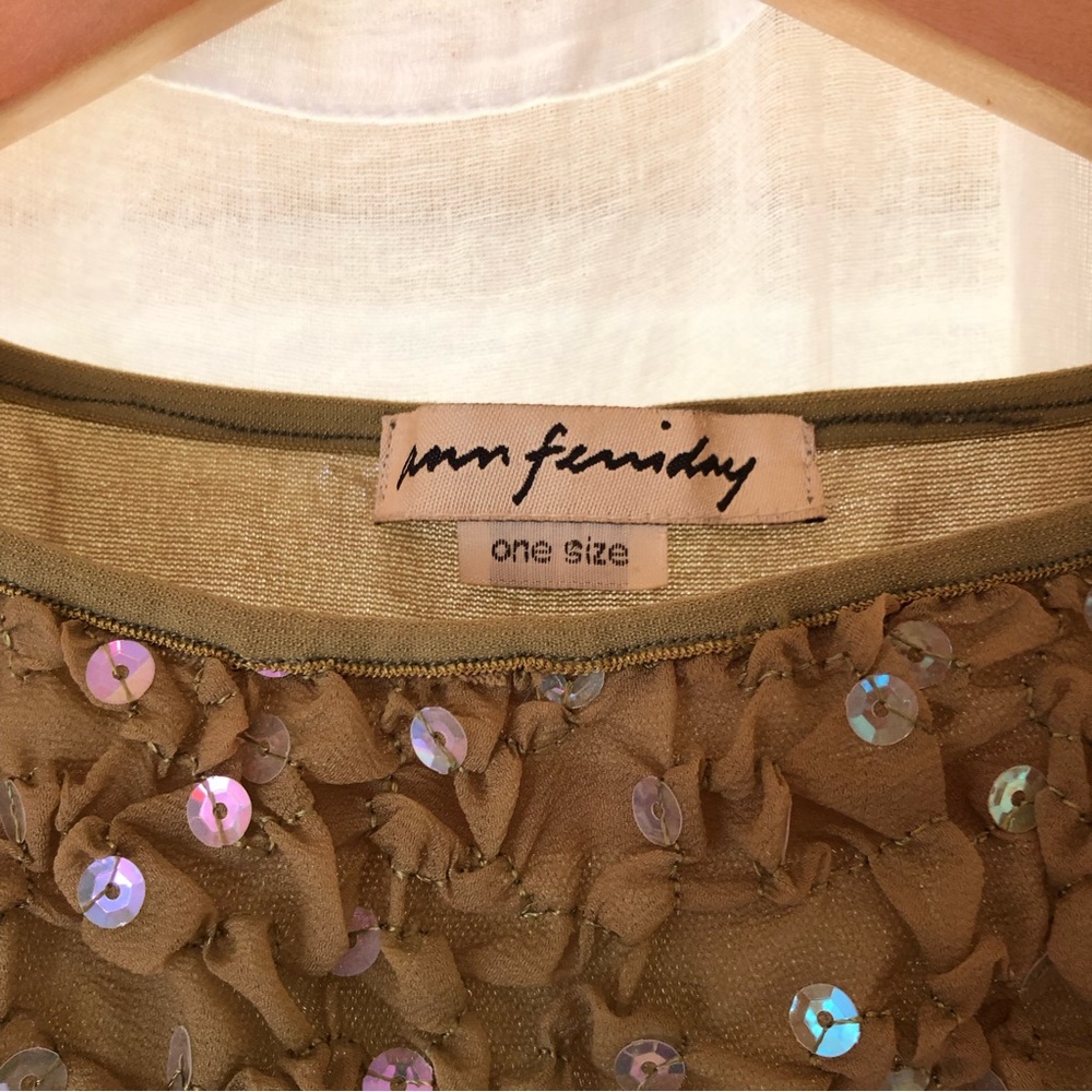 VTG 90s ANN FERRIDAY SEQUIN TANK